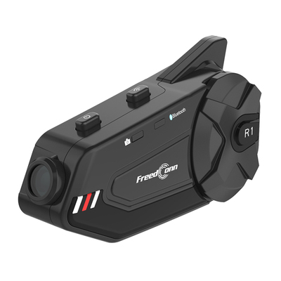 FreedConn R1-PLUS WiFi 1080P Recorder & 5.0 Bluetooth 6-Rider 1000M Group Intercom